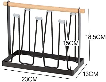 premium glass stand with wooden handle by Metallics Home Metallics-Home