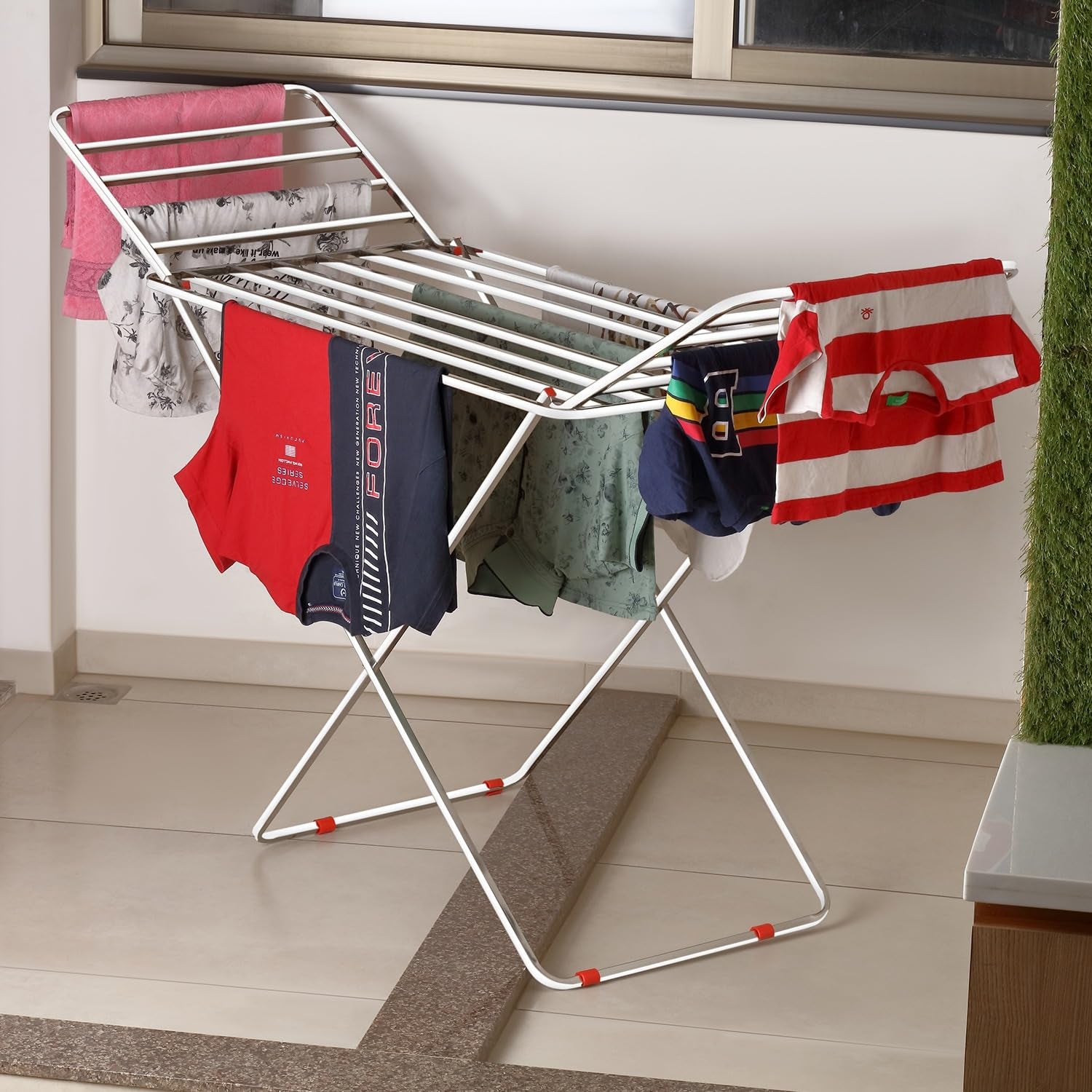 premium metal folding cloth dryer stand by Metallics Home Metallics-Home