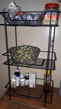 square 3-tier multipurpose rack by Metallics Home Metallics-Home