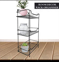 square 3-tier multipurpose rack by Metallics Home Metallics-Home