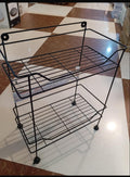 square 3-tier multipurpose rack by Metallics Home Metallics-Home