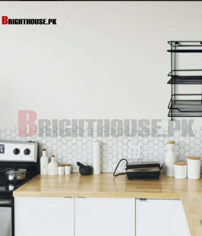 square 3-tier multipurpose rack by Metallics Home Metallics-Home
