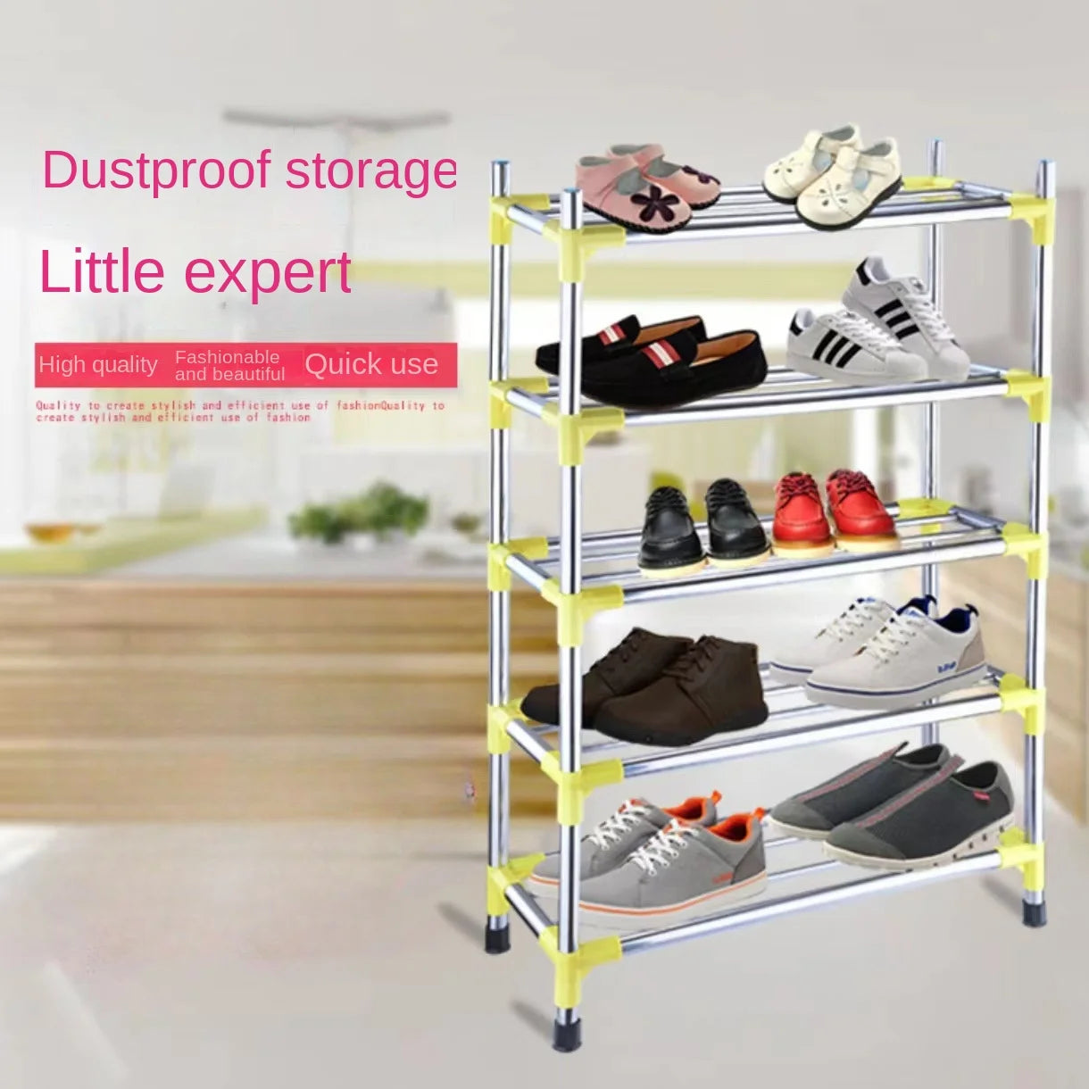 stainless steel 3-4-5 layer shoes rack by Metallics Home Metallics-Home