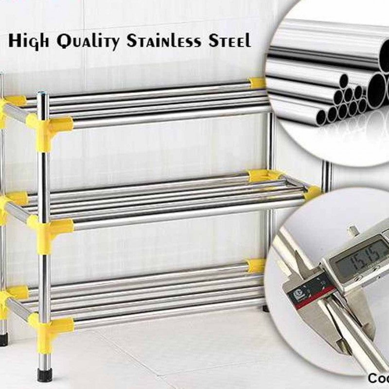 stainless steel 3-4-5 layer shoes rack by Metallics Home Metallics-Home