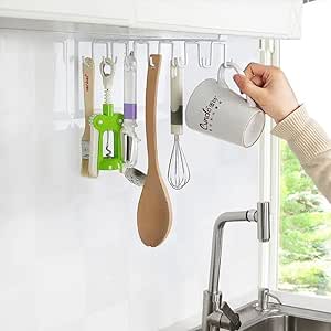 under cabinet 12 hooks hanger by Metallics Home Metallics-Home