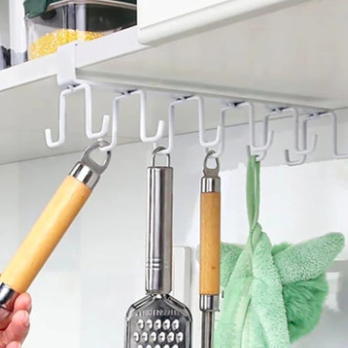 under cabinet 12 hooks hanger by Metallics Home Metallics-Home