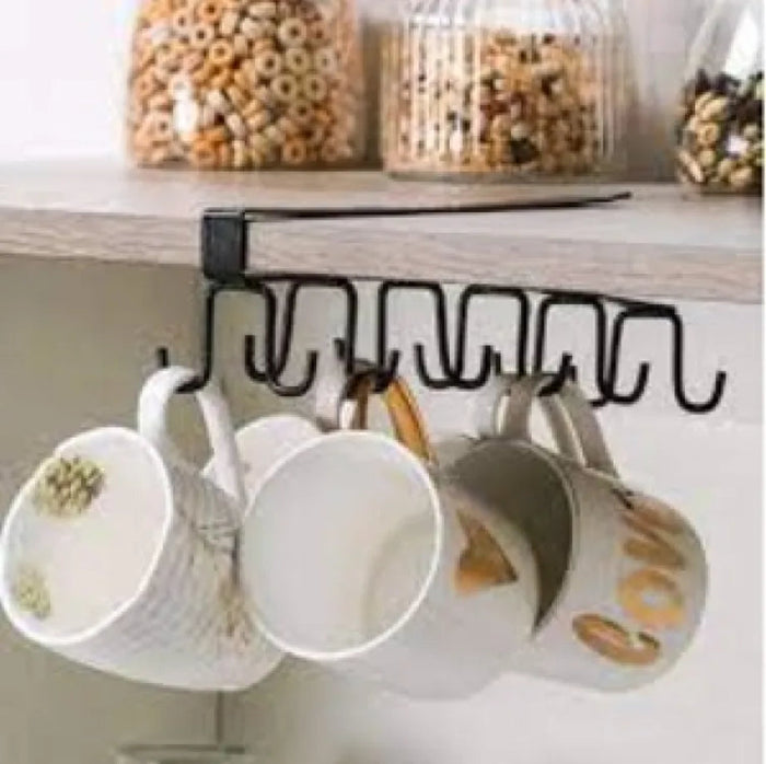 Under Cabinet 12 Hooks Hanger by Metallics Home