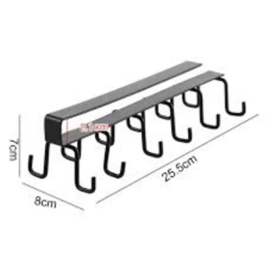 under cabinet 12 hooks hanger by Metallics Home Metallics-Home