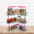 wall-mounted and counter-shelf multi-purpose corner 3-tier rack by Metallics Home Metallics-Home
