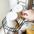 wall-mounted and counter-shelf multi-purpose corner rack by Metallics Home Metallics-Home