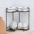 wall-mounted and counter-shelf multi-purpose corner rack by Metallics Home Metallics-Home