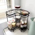 wall-mounted and counter-shelf multi-purpose corner rack by Metallics Home Metallics-Home