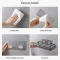 wall mounted multipurpose shelf with adhesive tapes by Metallics Home Metallics-Home