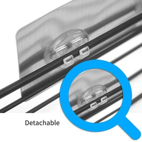 wall mounted multipurpose shelf with adhesive tapes by Metallics Home Metallics-Home