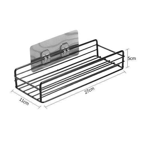 wall mounted multipurpose shelf with adhesive tapes by Metallics Home Metallics-Home