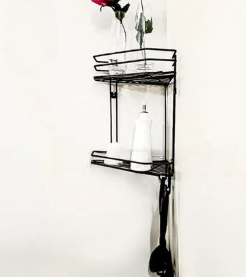washroom 3-tier corner multipurpose rack by Metallics Home Metallics-Home
