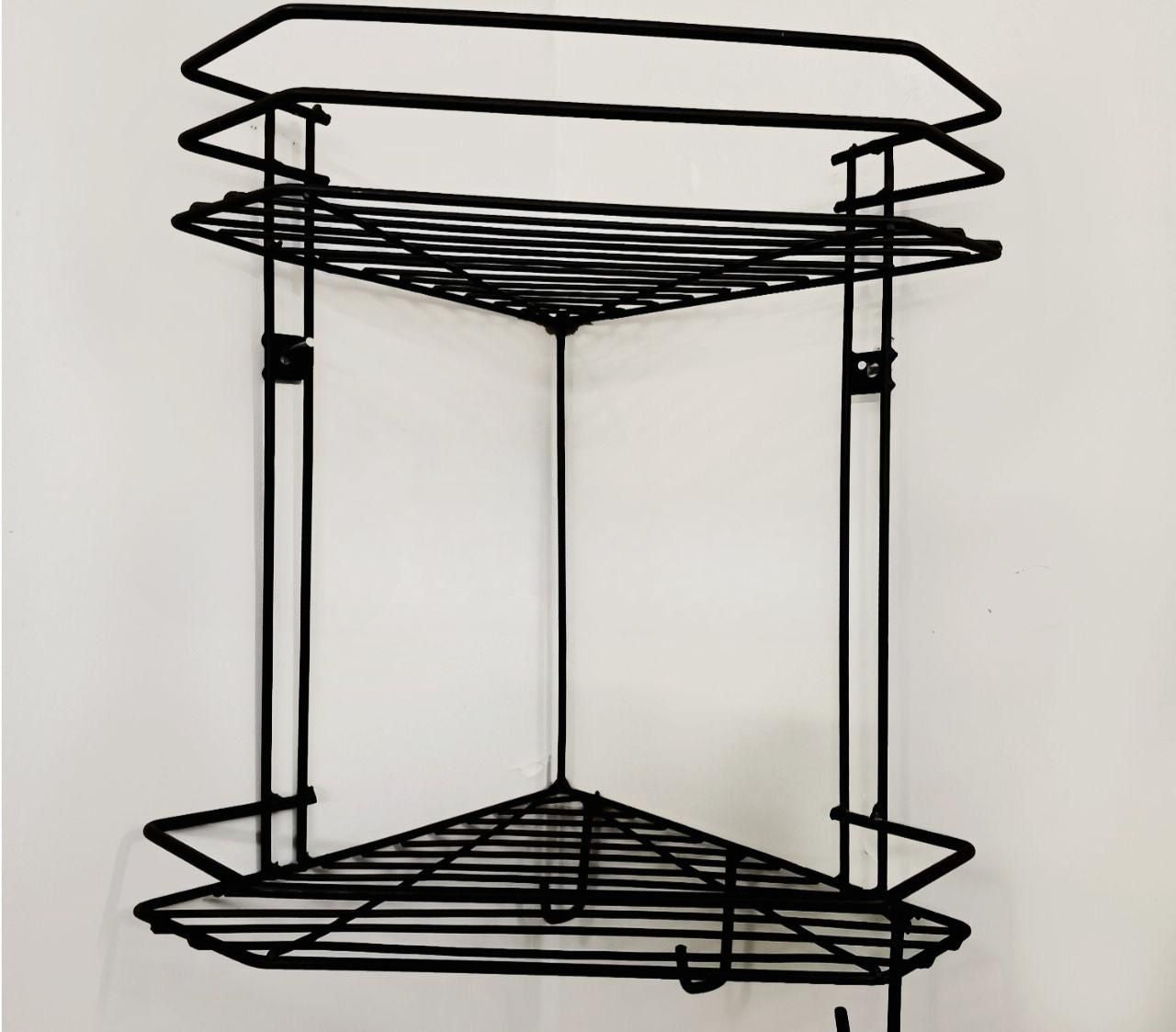 washroom 3-tier corner multipurpose rack by Metallics Home Metallics-Home