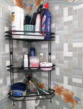washroom 3-tier corner multipurpose rack by Metallics Home Metallics-Home