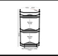 washroom 3-tier corner multipurpose rack by Metallics Home Metallics-Home